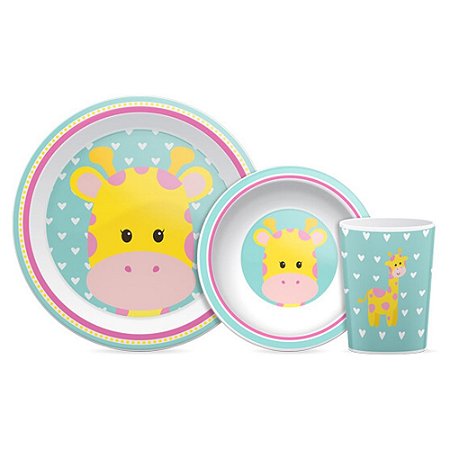 KIT REFEICAO ANIMAL FUN GIRAFA