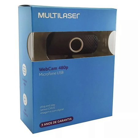 WEBCAM PLUG E PLAY 480P MIC USB PRETO