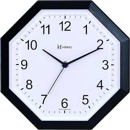 RELOGIO HERWEG PAREDE OCTAGONAL 6662 CORES(E)