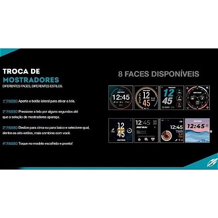 SMARTWATCH CAIXA PLAST.E PULS.