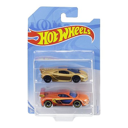 FVN40 HOT WHEELS PACOTE COM 2 CARROS ESCALA 1:64 SORTIMENTO
