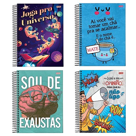 CADERNO ESPIRAL UNIV CD 15X1 240FLS INSANO FSC