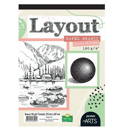 FOLHAS LAYOUT 180G A4 FLEX  20FLS 01/PT JANDAIA ARTS FSC