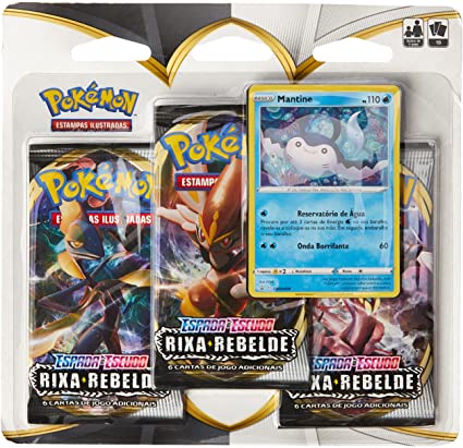 JGS BRINQ CARTON-POKEMON EE2- BLISTER TRIPLO - RIXA REBELDE