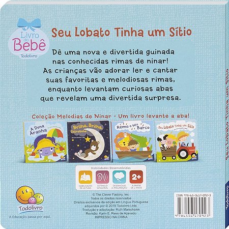 MELODIAS DE NINAR - UM LIVRO LEVANTE A ABA! SEU LOBATO