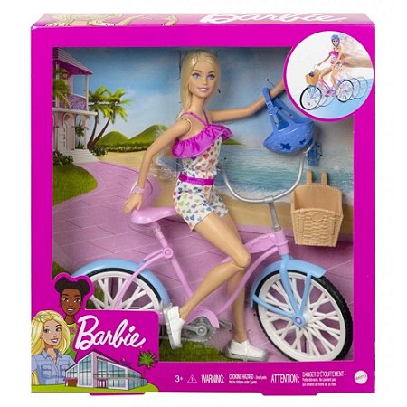 HBY28 BARBIE BICICLETA COM BONECA