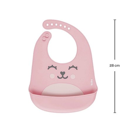 BABADOR DE SILICONE COM PEGA MIGALHAS GUMY ROSA