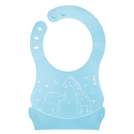 BABADOR DE SILICONE COM PEGA MIGALHAS AZUL