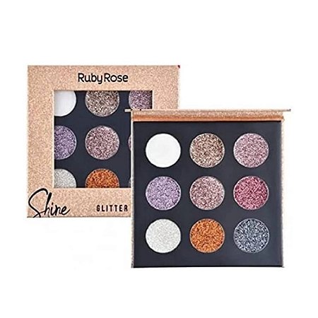 HB 8407-G - PALETA DE SOMBRAS SHINE DOURADA RUBY ROSE