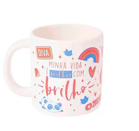 CANECA CILINDRICA 330ML - COISAS QUE AMAMOS BRILHO
