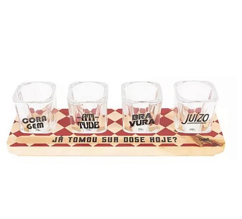 CONJUNTO MINI COPOS DE CACHACA - OPEN BAR (4 UN)