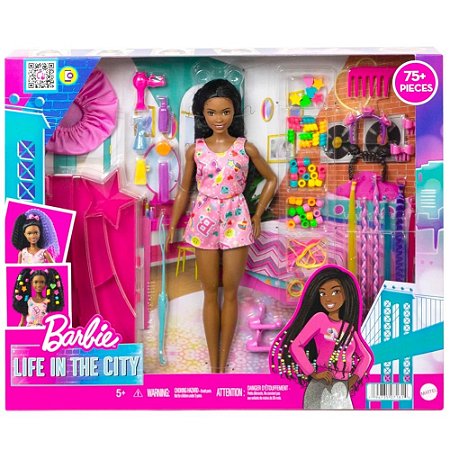 HHM39 BARBIE BROOKLYN PENTEADOS DIVERTIDOS PLAYSET