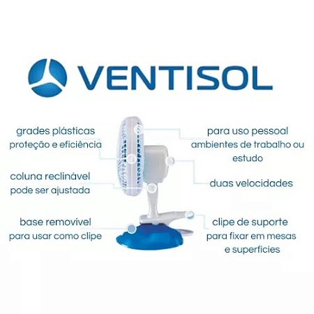 VENT MESA VENTISOL MINI20 AZ/BR 127V N