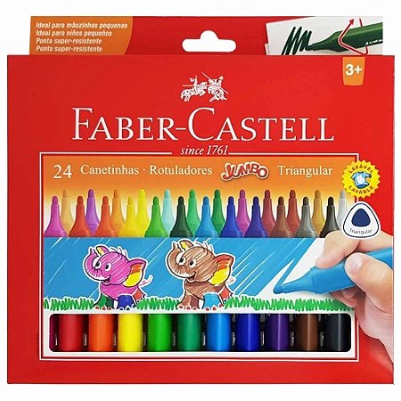 HIDROGRÁFICA JUMBO TRIANGULAR - 24 CORES  7891360652656