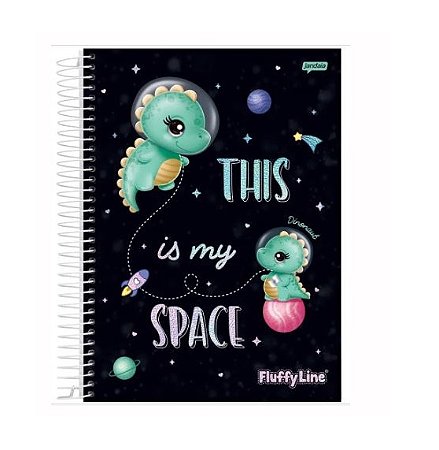 CADERNO ESPIRAL UNIV CD 10X1 160FLS FLUFFY FSC