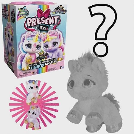 PRESENT PETS - UNICORNIO C/SONS E ACOES 25CM.