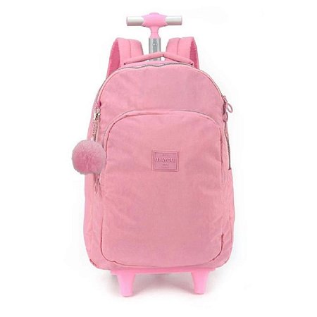 MOCHILA COM CARRINHO ROSA UN