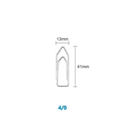 CLIPS GALV. BACCHI 4/0 L.LEVE C/50(E)