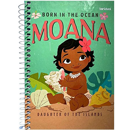 STARSCHOOL CADERNO 1/4 ESP. MOANA CD 80FLS