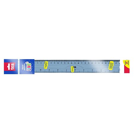 REGUA PLASTICA TRIS 30CM