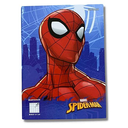 STARSCHOOL CADERNO QUADRICULADO BROCHURA CD SPIDER 80FLS