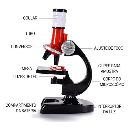 MICROSCOPIO  COM SUPORTE PARA CELULAR