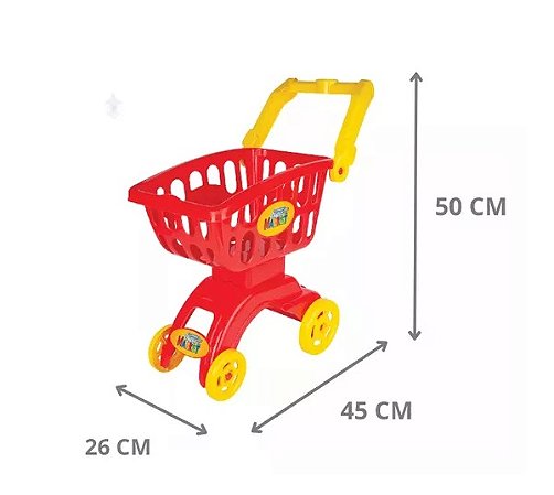 CARRINHO SUPER MARKET VERMELHO