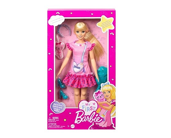 HLL18 BARBIE MINHA PRIMEIRA BARBIE COM VESTIDOS E PETS