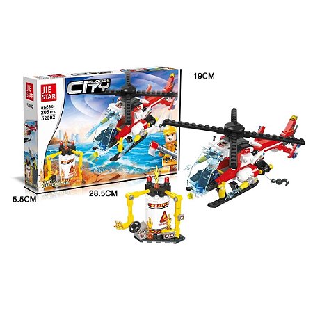 CIDADES GLOBAL CITY HELICOPTERO BOMBEIRO 205PCS