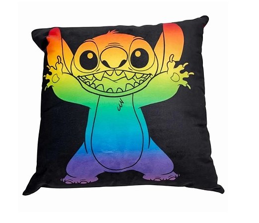 ALMOFADA FIBRA VELUDO 40X40CM STITCH PRIDE  EAN :7908011768106