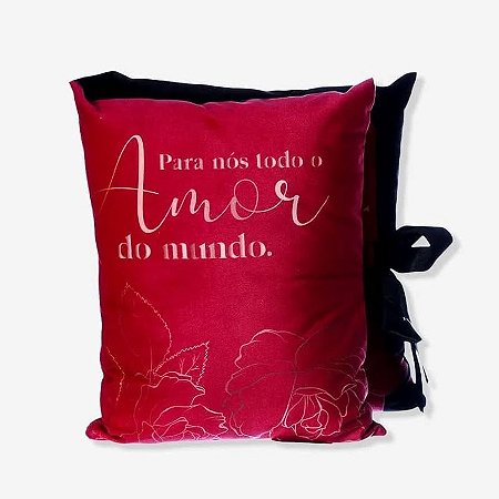 ALMOFADA FORMATO FIBRA CARTA LACO 30X30CM AMOR DO MUNDO  EAN :7908011768175