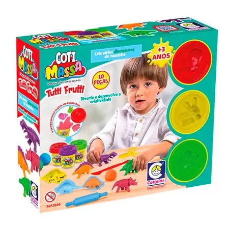 BRINQUEDO COTI MASSA TUTTI FRUTTI PARQUE DOS DINOS