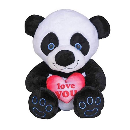 URSO PANDA I LOVE YOU 32CM. ALT. VALOR ST : R$0