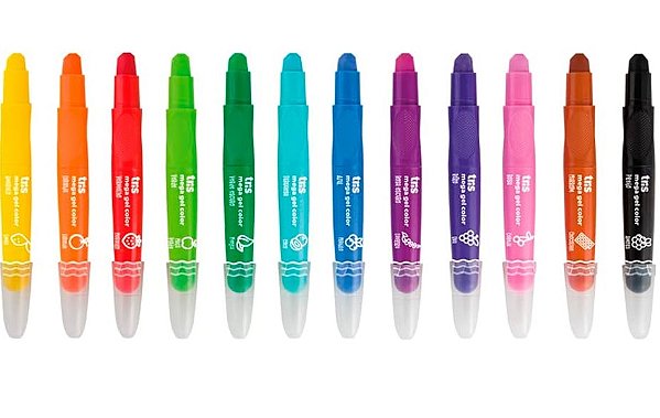 GIZ RETRATIL MEGA GEL COLOR 12 COR CJTO