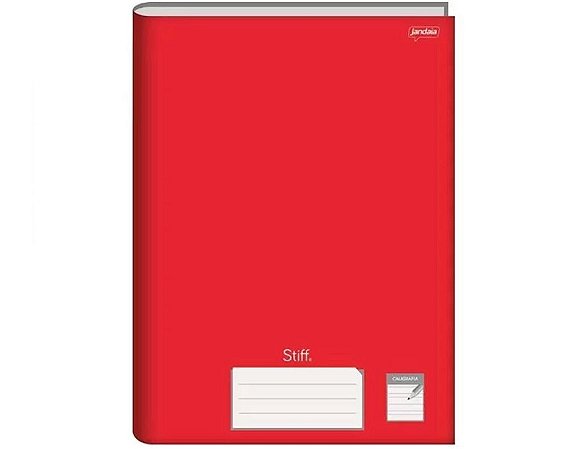 CADERNO BROCHURA 1/4 CD CALIGRAFIA VERMELHO 96FLS STIFF FSC