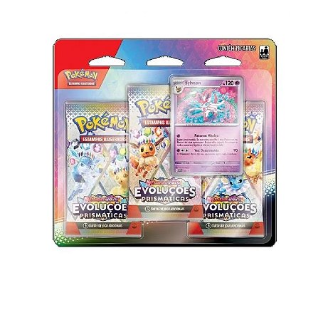 JGS BRINQ CARTON - POKEMON EV8.5 - BLISTER TRIPLO - EVOLUCOES PRISMATICAS - CERTIFICADO FSC