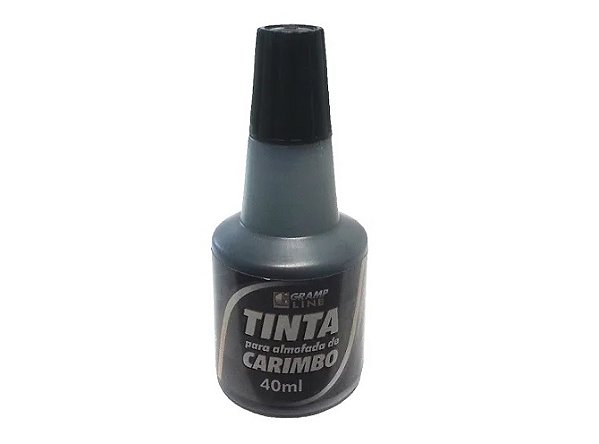 TINTA CARIMBO 40ML GRAMPLINE AC-20 PRETA(E)