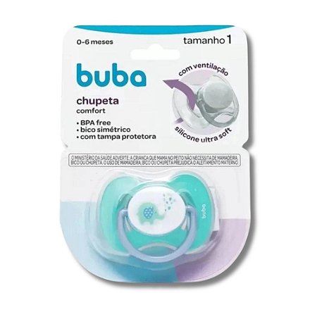 CHUPETA BUBA COMFORT TAM.1 ELEFANTINHO AZUL