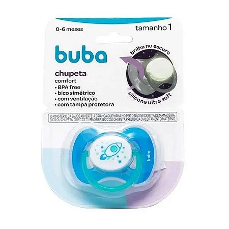 CHUPETA BUBA COMFORT TAM.1 NOTURNA FOGUETE
