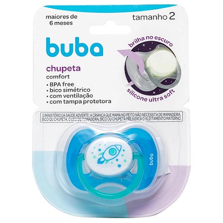 CHUPETA BUBA COMFORT TAM.2 NOTURNA FOGUETE