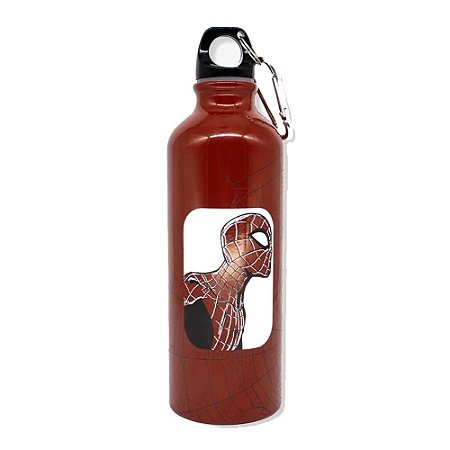 GARRAFA DE ALUMINIO 500ML C/MOSQUETAO SPIDER MAN  EAN :7908623023839