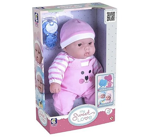 BONECA MY SWEET LOVE MACACAO ROSA