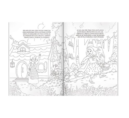 CONTOS DE FADAS PARA COLORIR: CHAPEUZ. VERMELHO