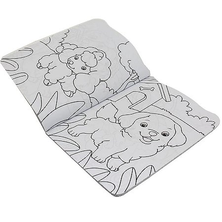 COLORIR COM ADESIVOS: FILHOTES