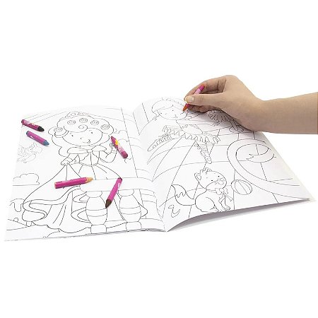 CORES EM ACAO! PRINCESA PARA COLORIR