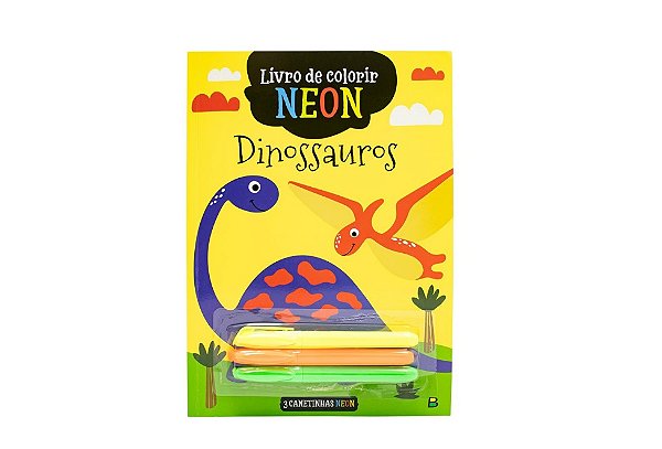 LIVRO DE COLORIR NEON: DINOSSAURO