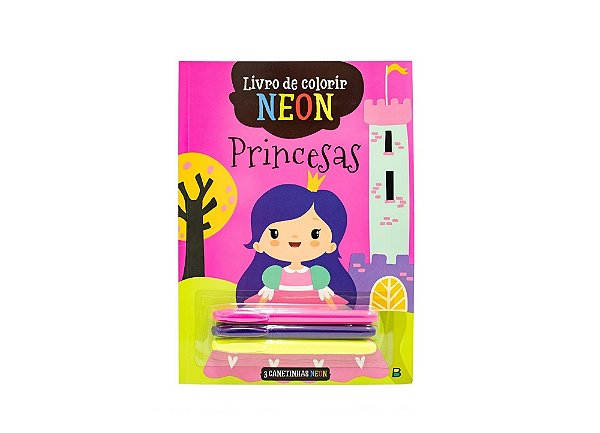 LIVRO DE COLORIR NEON: PRINCESAS