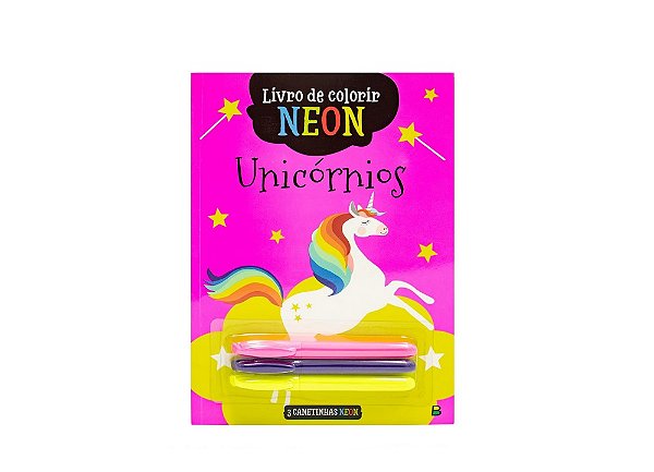 LIVRO DE COLORIR NEON: UNICORNIO