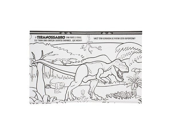LIVRO-KIT LER & COLORIR: DINOSSAUROS