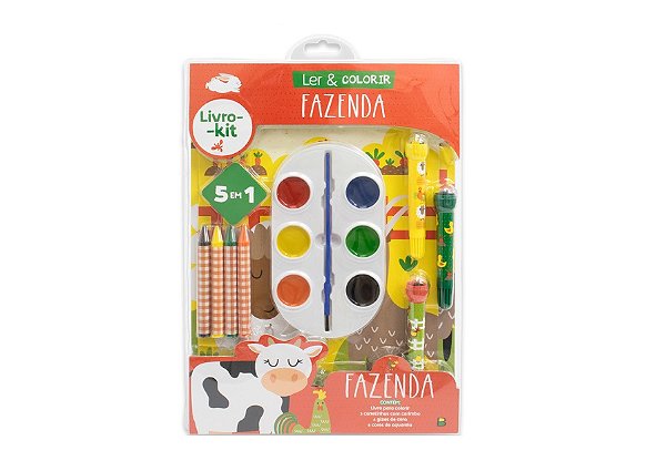 LIVRO-KIT LER & COLORIR: FAZENDA